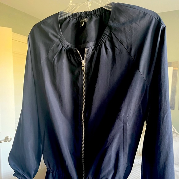 Navy Ann Taylor Factory zip up jacket.  Size xs. - Picture 1 of 5